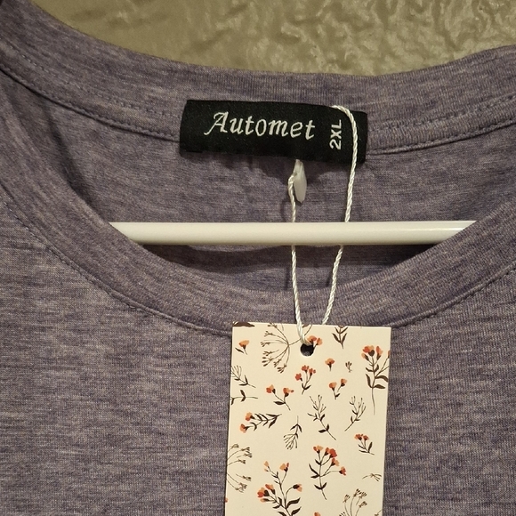 Purple Boxy Muscle Tee Sleeveless Top - Picture 3 of 4
